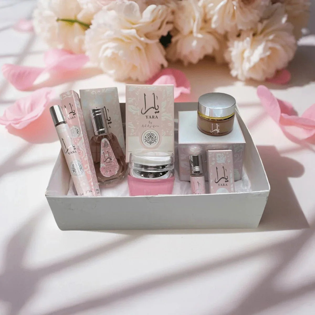 Coffret Parfum Yara Rose – Parfum, Crème Corps & Accessoires