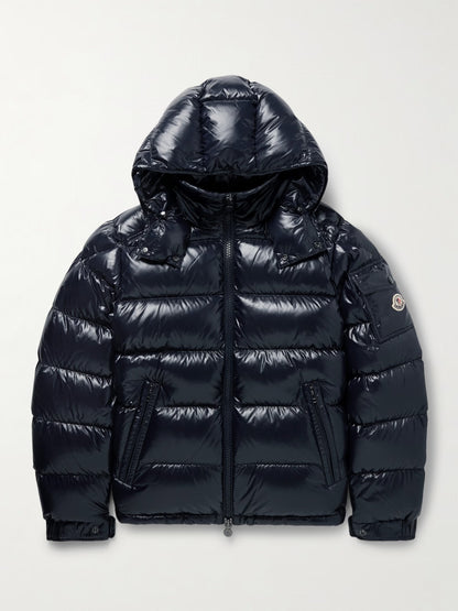Moncler Maya Logo-Appliquéd Quilted Nylon Hooded Down Jacket