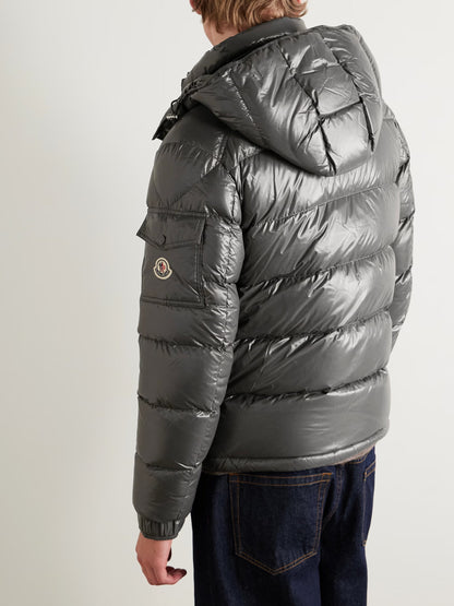 Moncler Maya Logo-Appliquéd Quilted Nylon Hooded Down Jacket