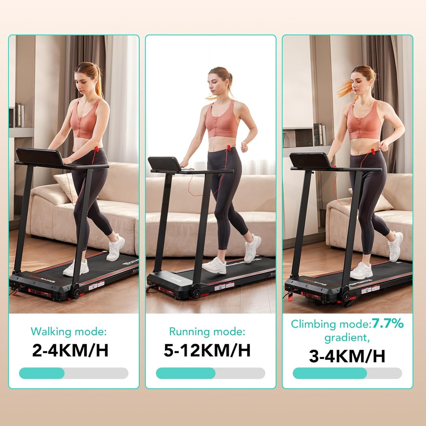 Tapis de course Pliable  avec affichage LED