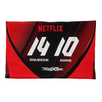 Écurie Netflix - SQUEEZIE / AMINE - Pack maillot / casquette / drapeau / stickers