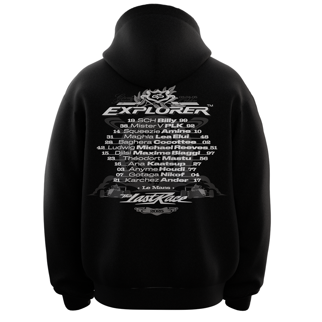 Hoodie noir GP EXPLORER 3